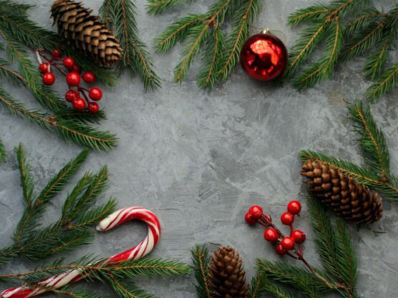 Christmas decoration on a wall